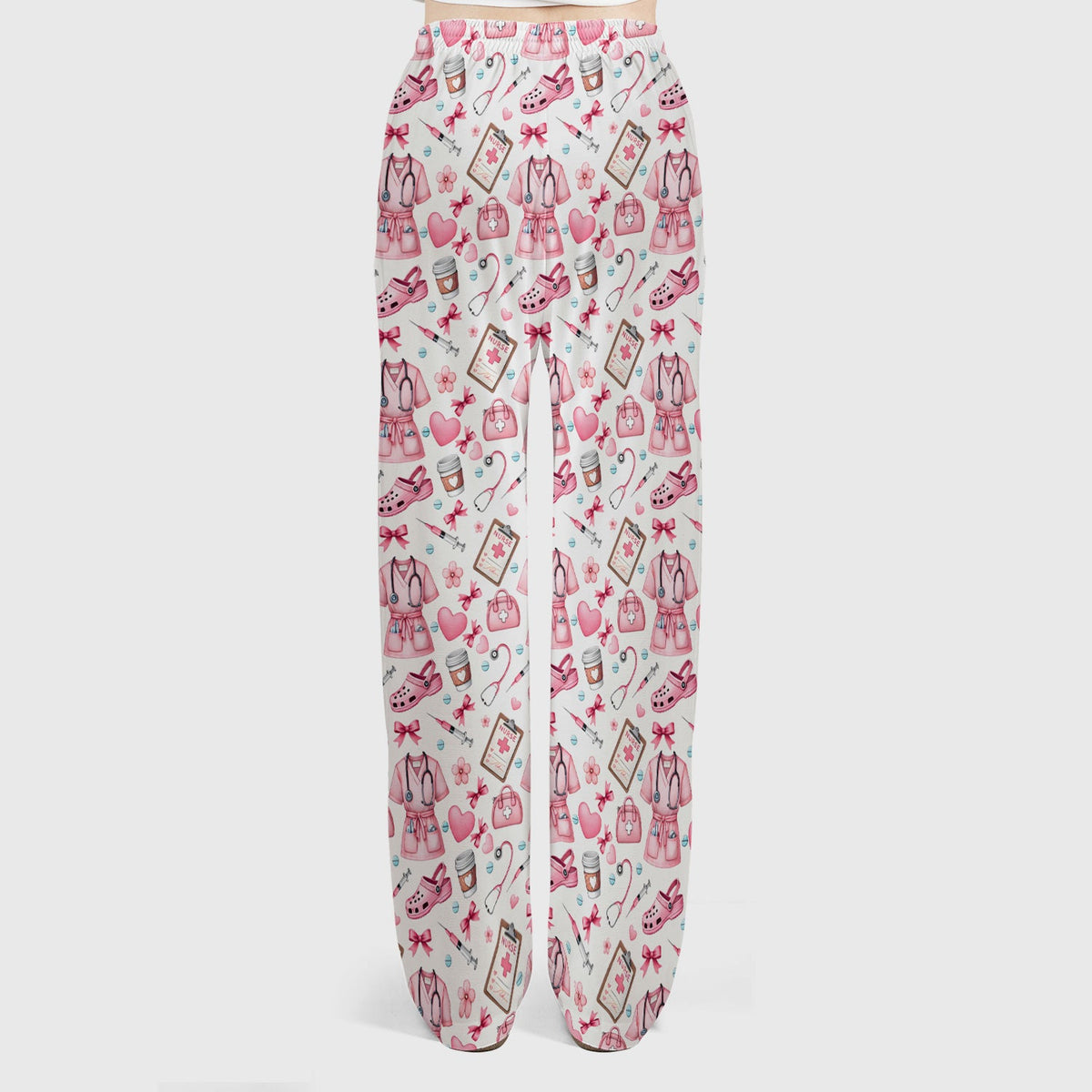 Valentine Pink Nurse Icons Scrub Set