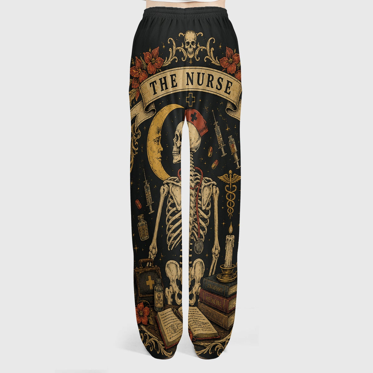 Breast Cancer Skeleton Nurse Scrub Set