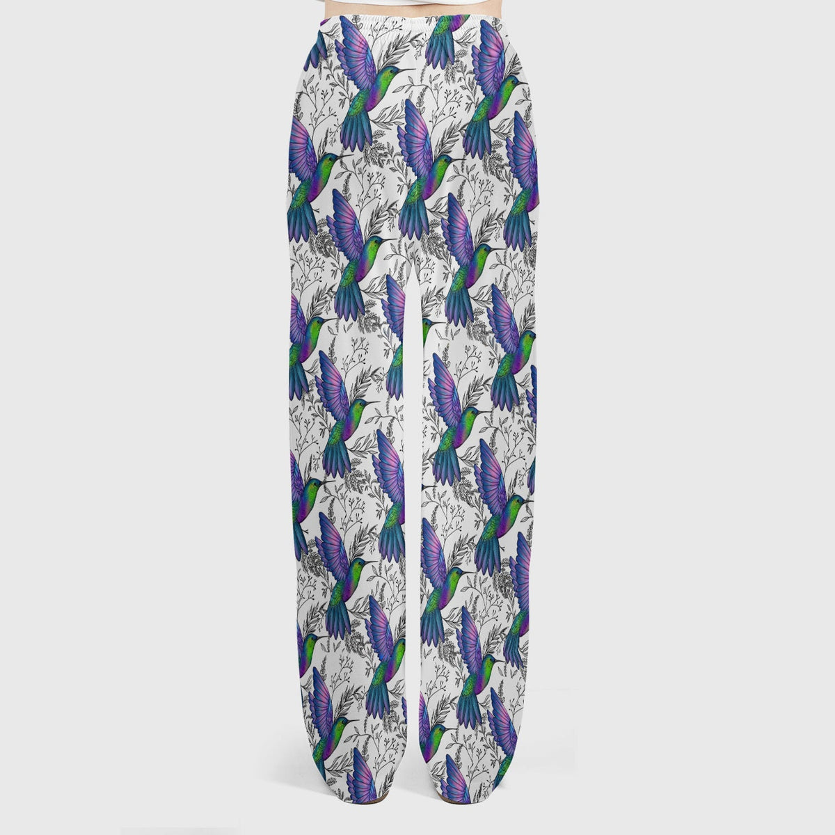 Colorful Hummingbird Botanical Nurse Scrub Set