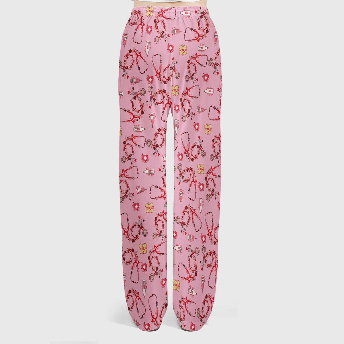 Heart Stethoscope Nurse Scrub Set