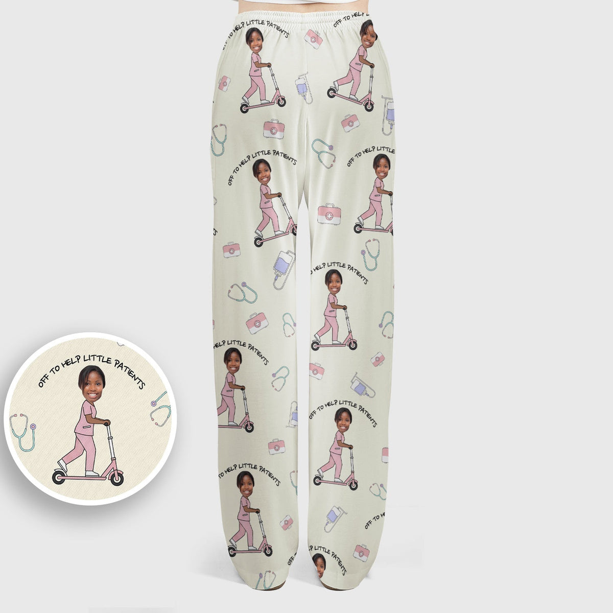 Personalized Pediatric Nurse Scooter Face Scrub Set