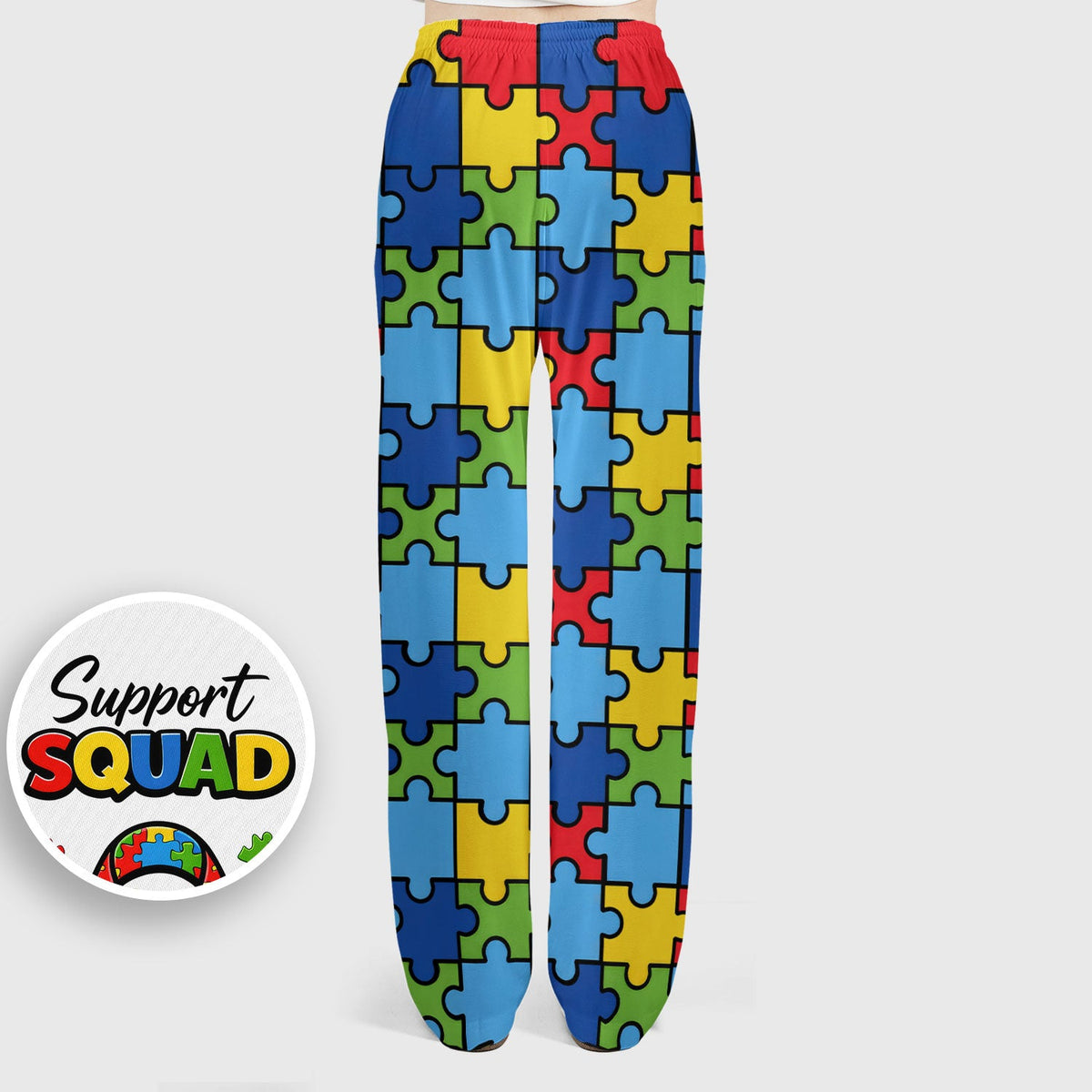 Autism Support Squad Puzzle Ribbon Nurse Scrub Set