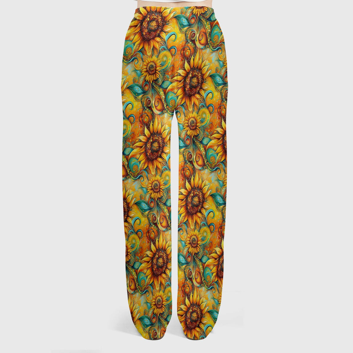 Sunflower Swirl Floral Nurse Scrub Set