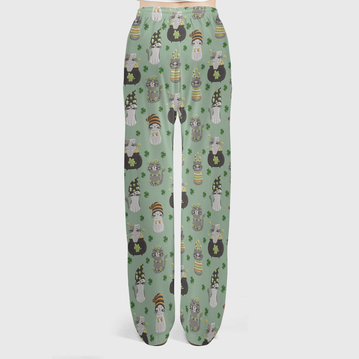 St Patrick Lucky Cat Shamrock Nurse Scrub Set