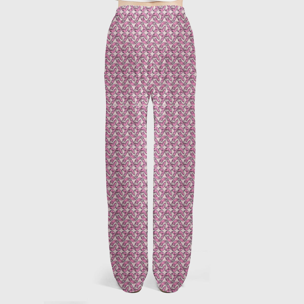 Pink Cat Cartoon Nurse Scrub Set