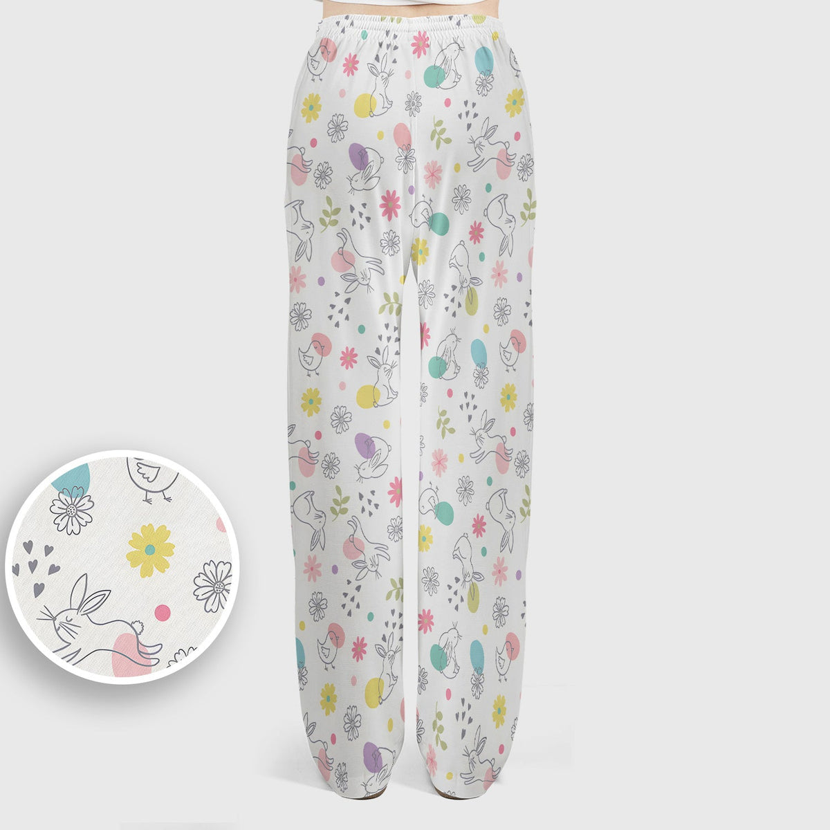 Whimsical Easter Bunny Eggs Nurse Scrub Set
