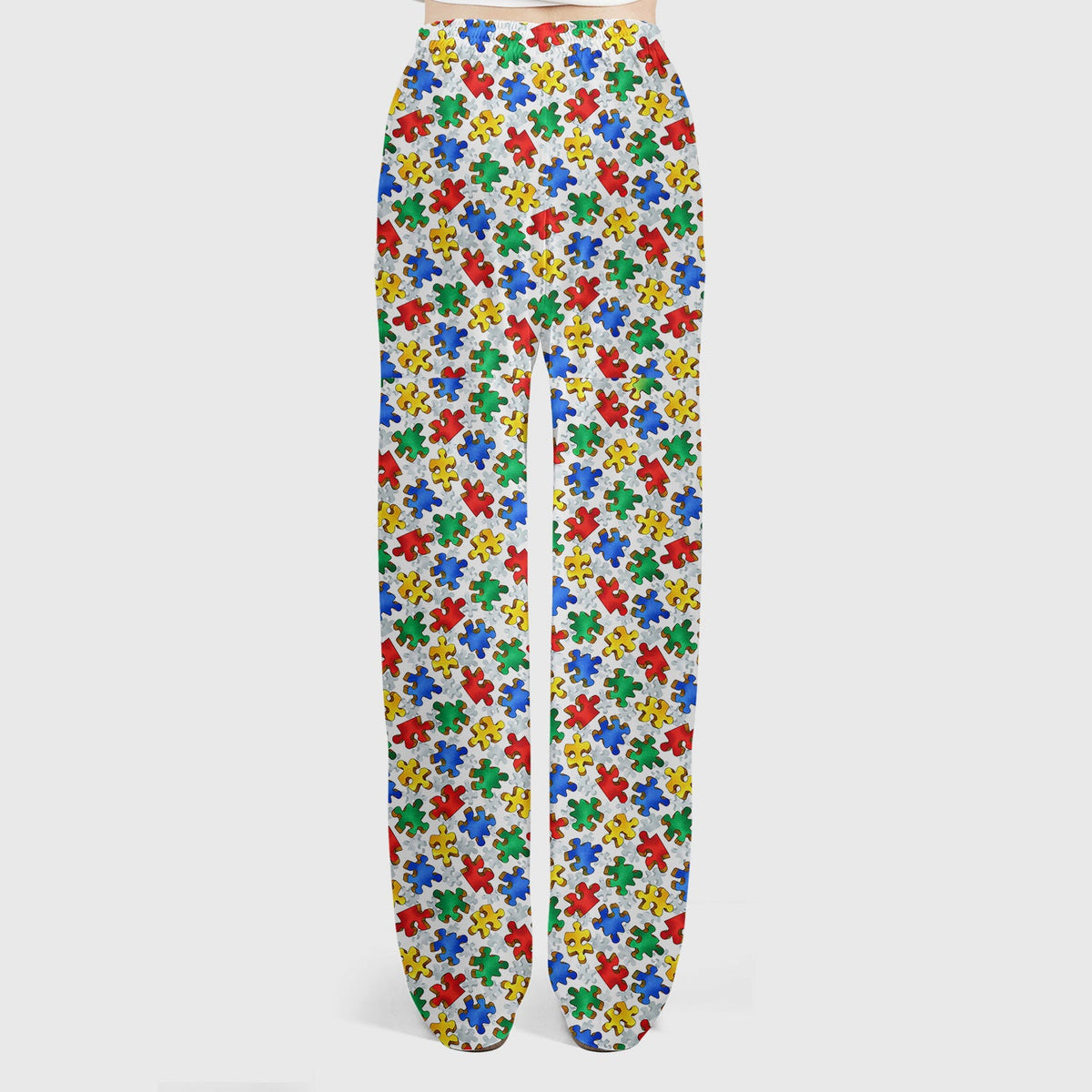 Colorful Autism Puzzle Piece Nurse Scrub Set