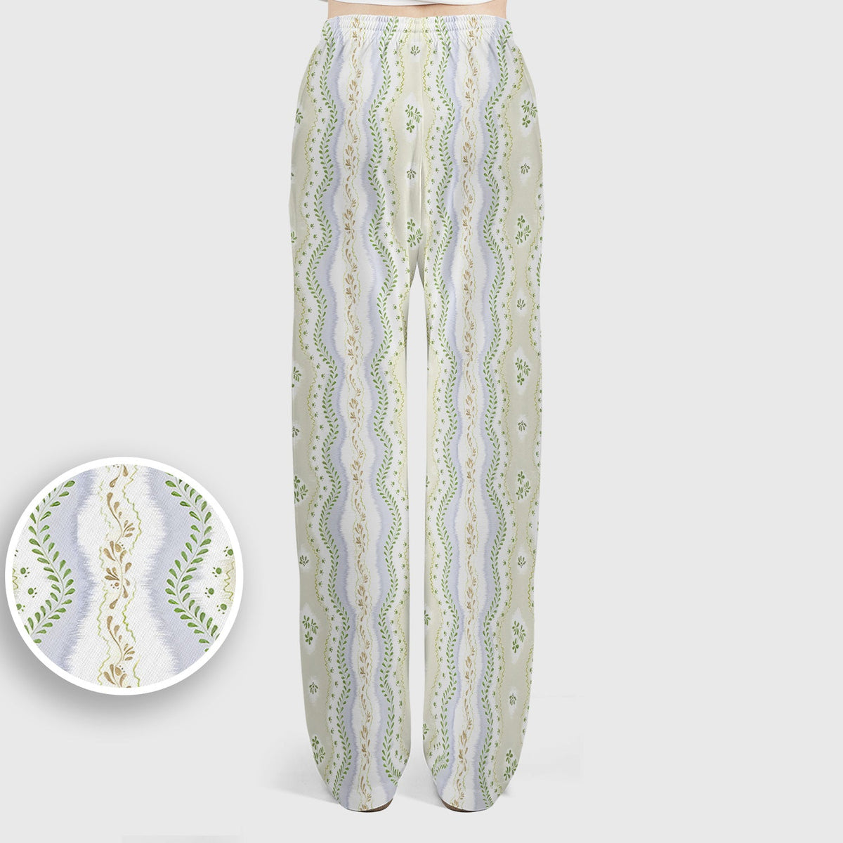 Wavy Stripe Botanical Nurse Scrub Set