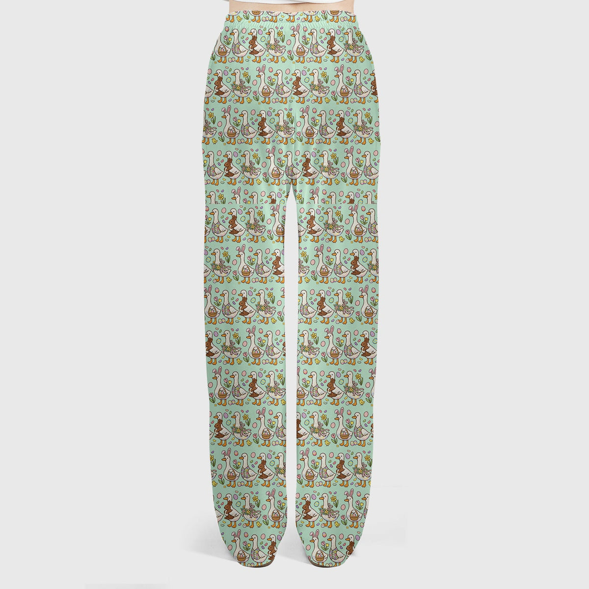 Duck Bunny Egg Floral Nurse Scrub Set - Easter Gift