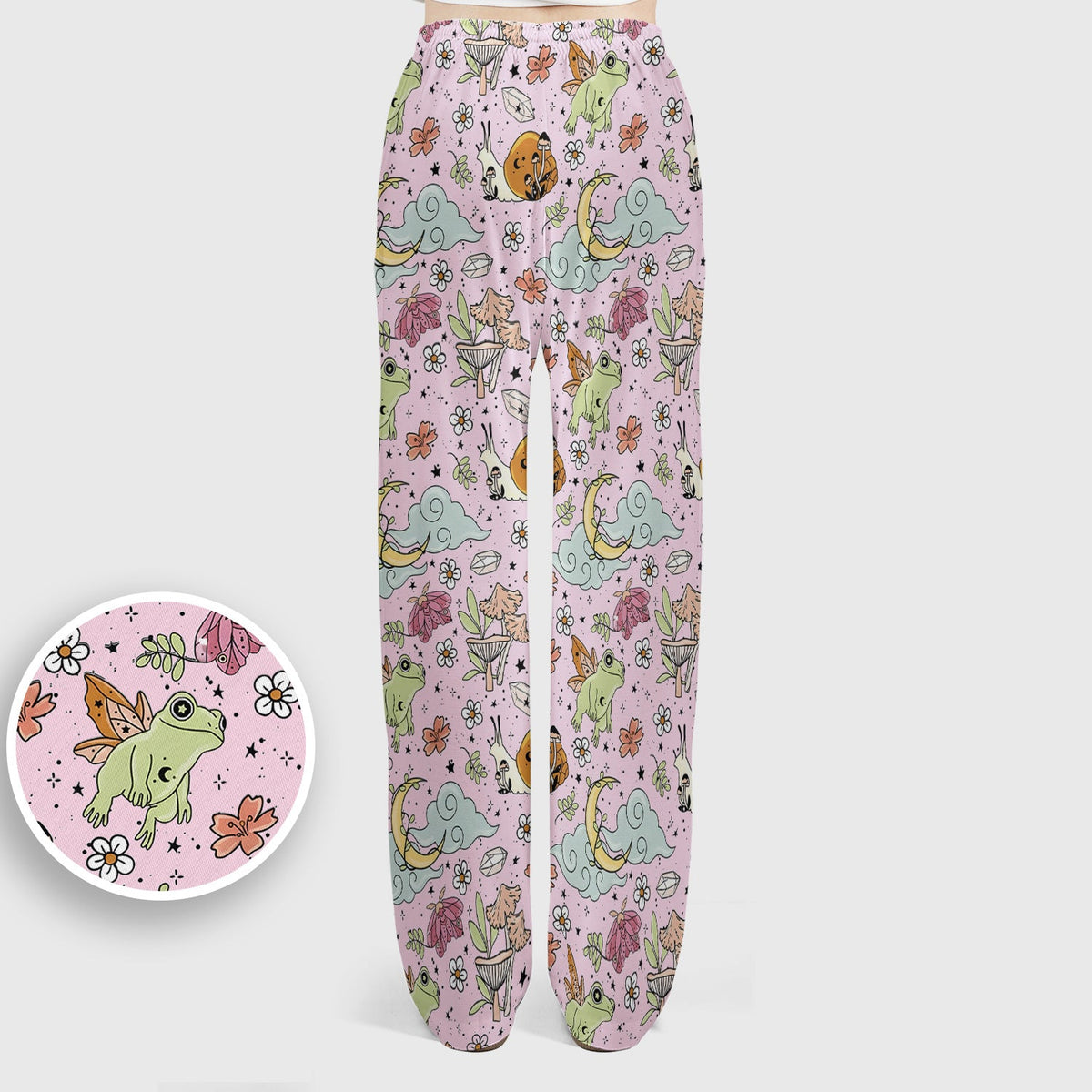 Whimsical Frog Moon Mushroom Nurse Scrub Set