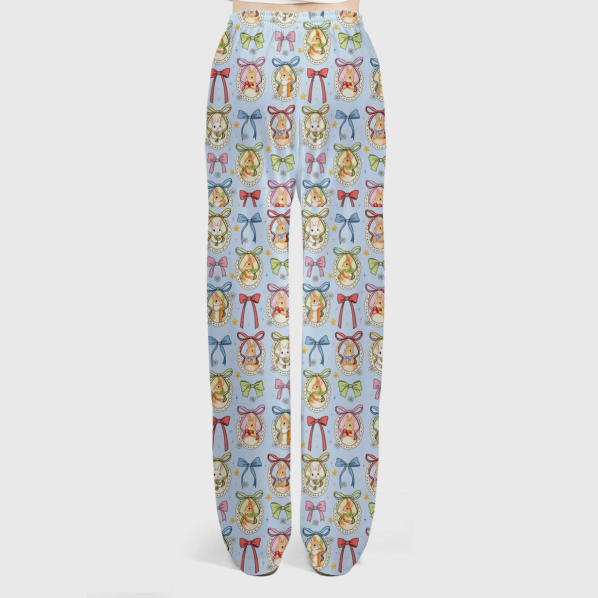 Bunny Cameo Bow Nurse Scrub Set - Easter Gift
