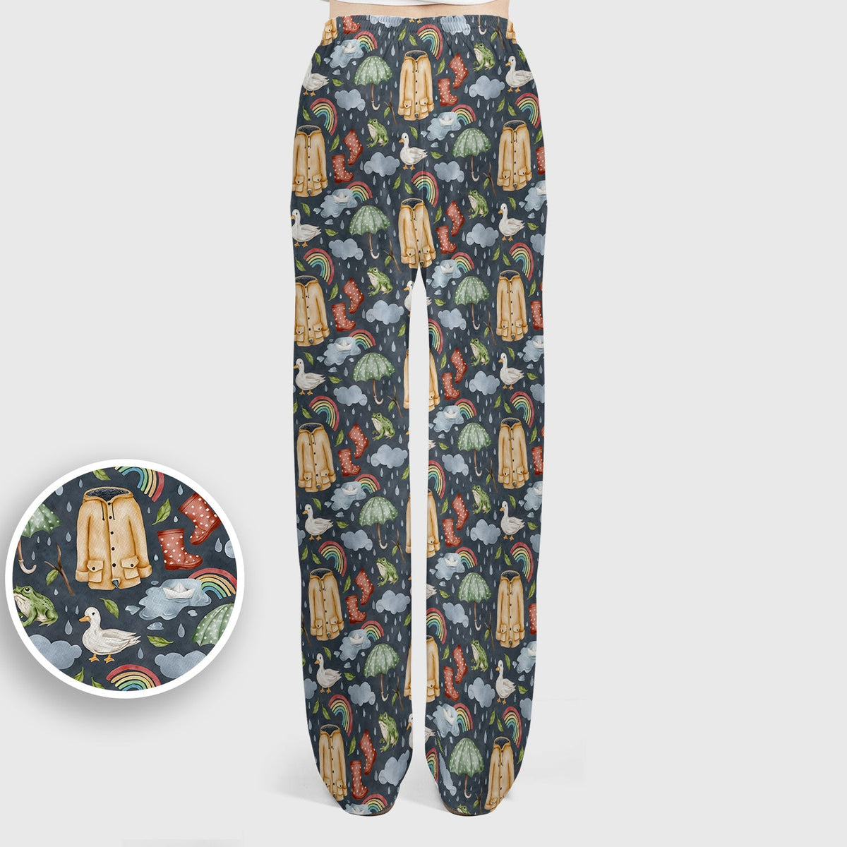 Rainy Day Ducks & Frog Nurse Scrub Set