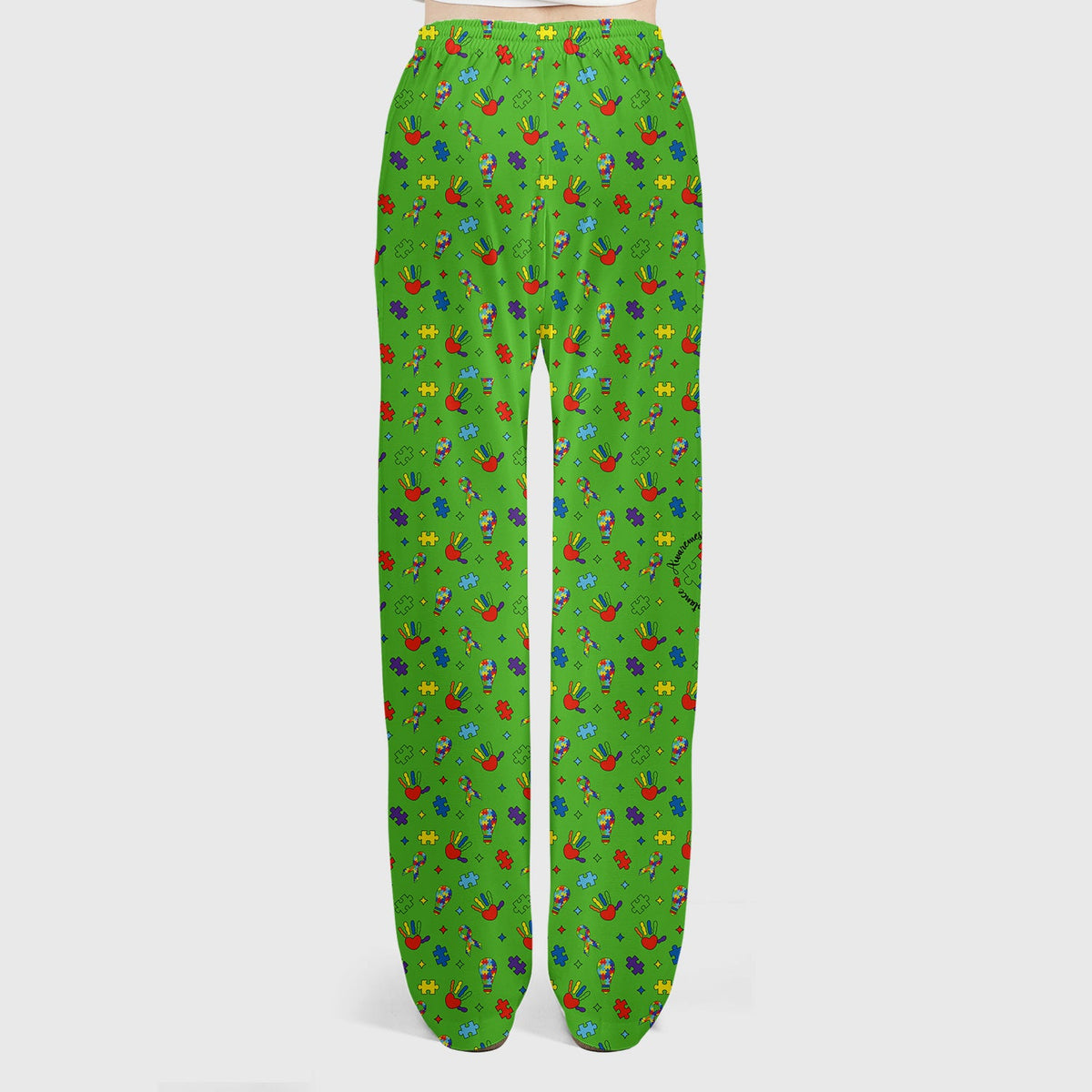 Autism Awareness Colorful Puzzle Nurse Scrub Set