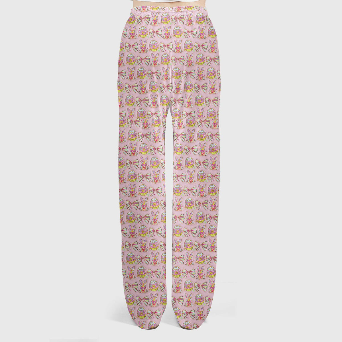 Bunny Pastel Egg Bow Nurse Scrub Set - Easter Gift