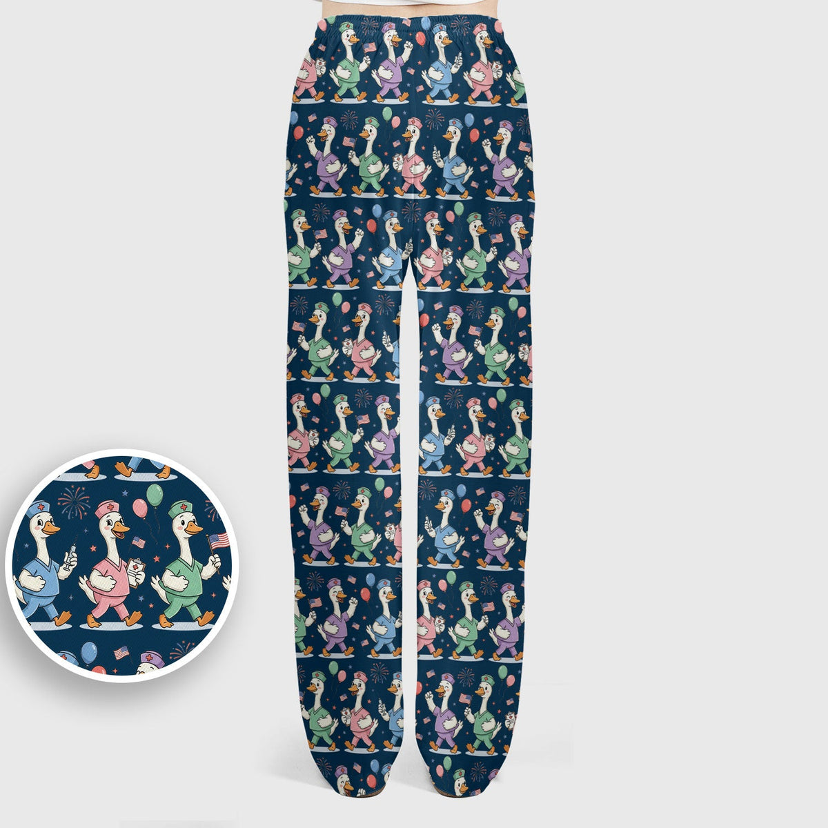 Ducks Balloons Nurse Scrub Set