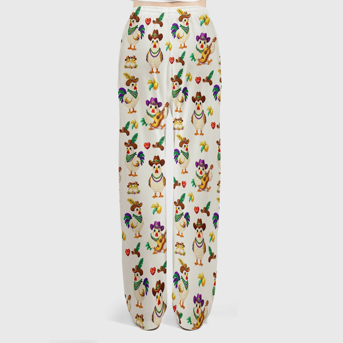 Mardi Gras Rooster Cowboy Nurse Scrub Set