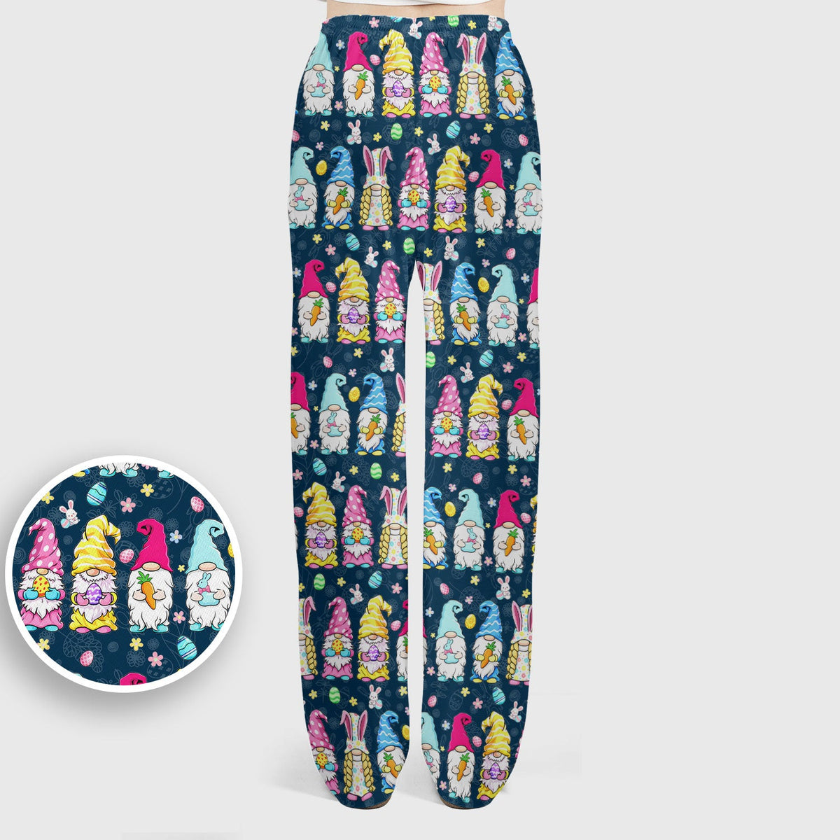 Colorful Easter Gnome Bunny Eggs Nurse Scrub Set