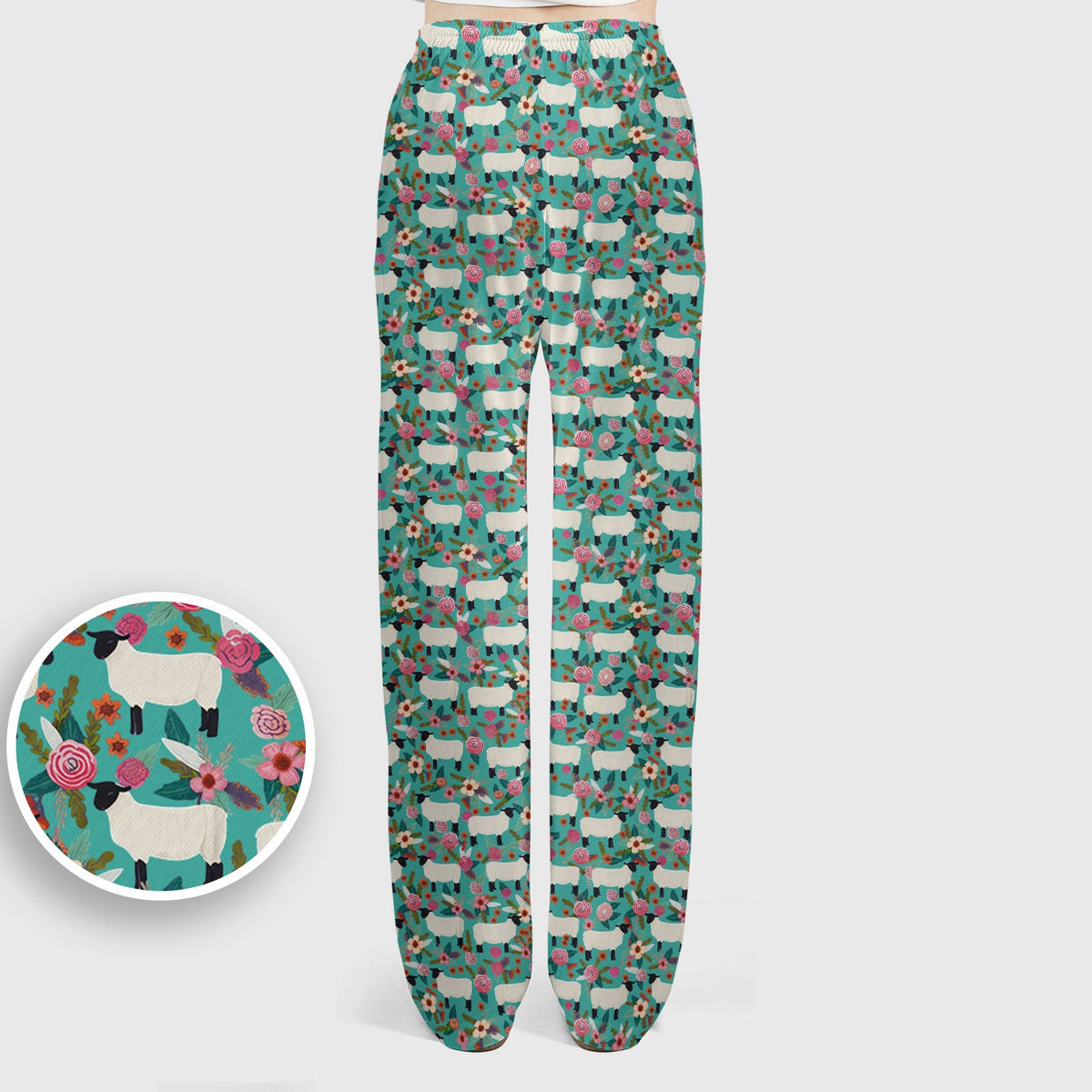 Sheep Floral Meadow Nurse Scrub Set