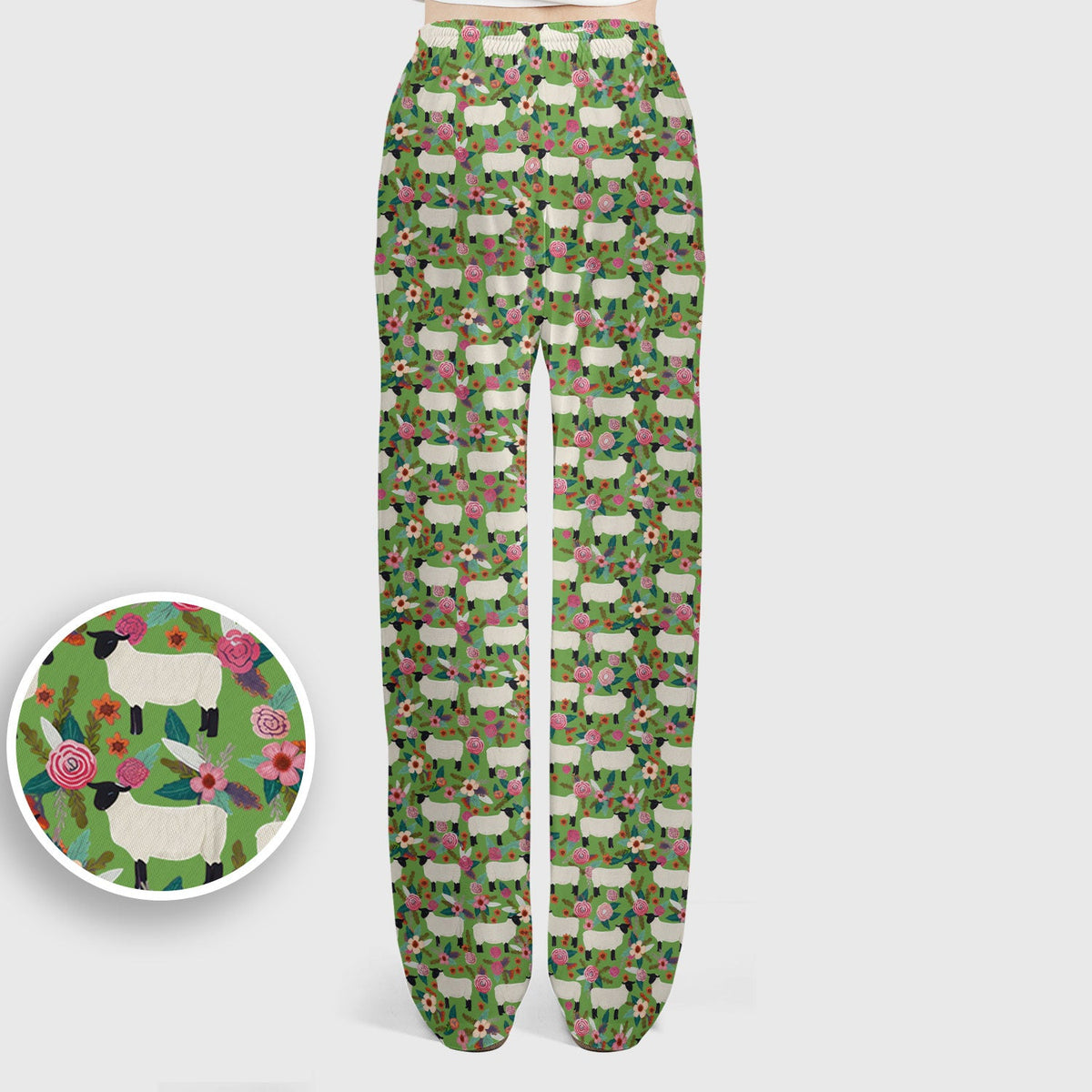 Sheep Floral Meadow Nurse Scrub Set