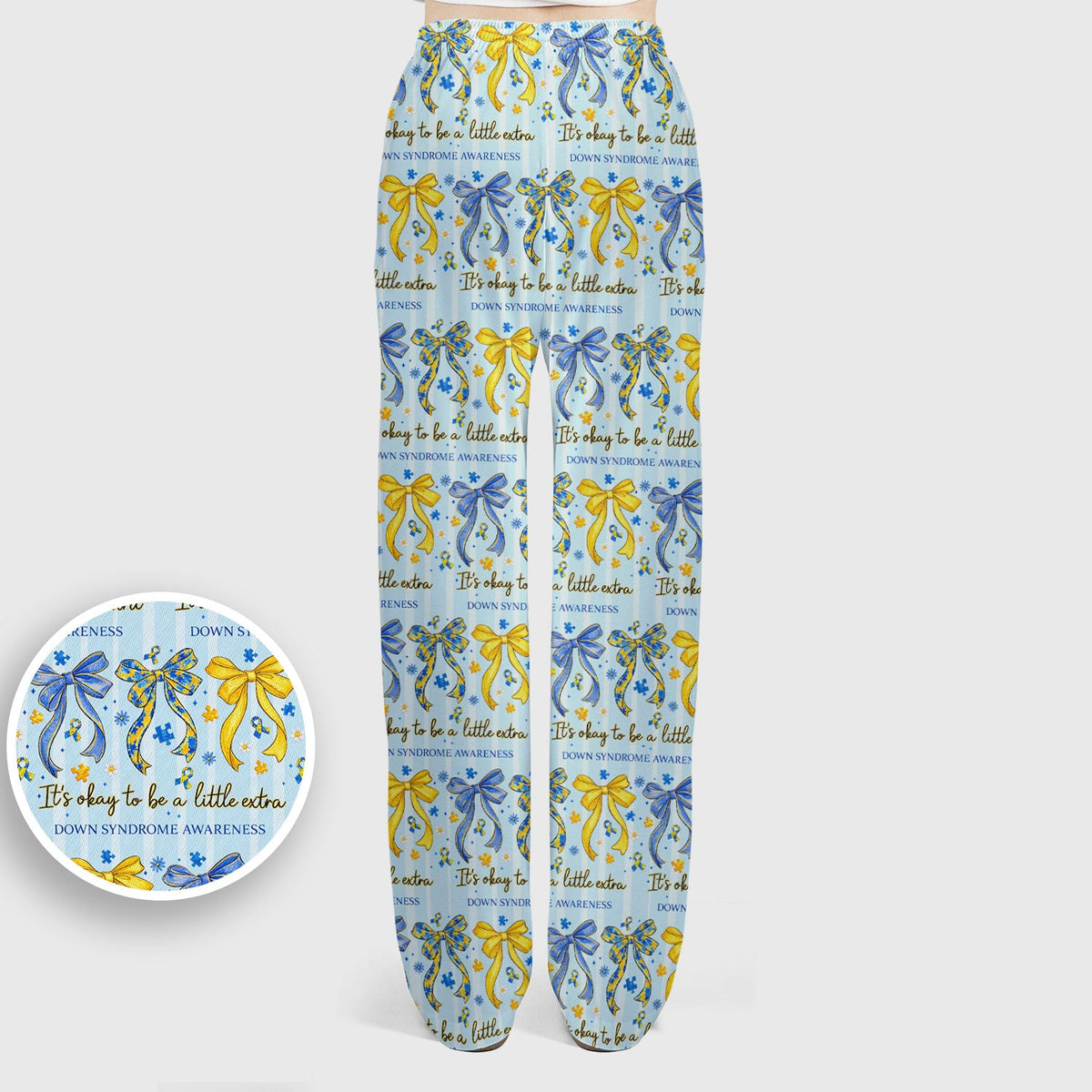 Down Syndrome Awareness Ribbon Nurse Scrub Set
