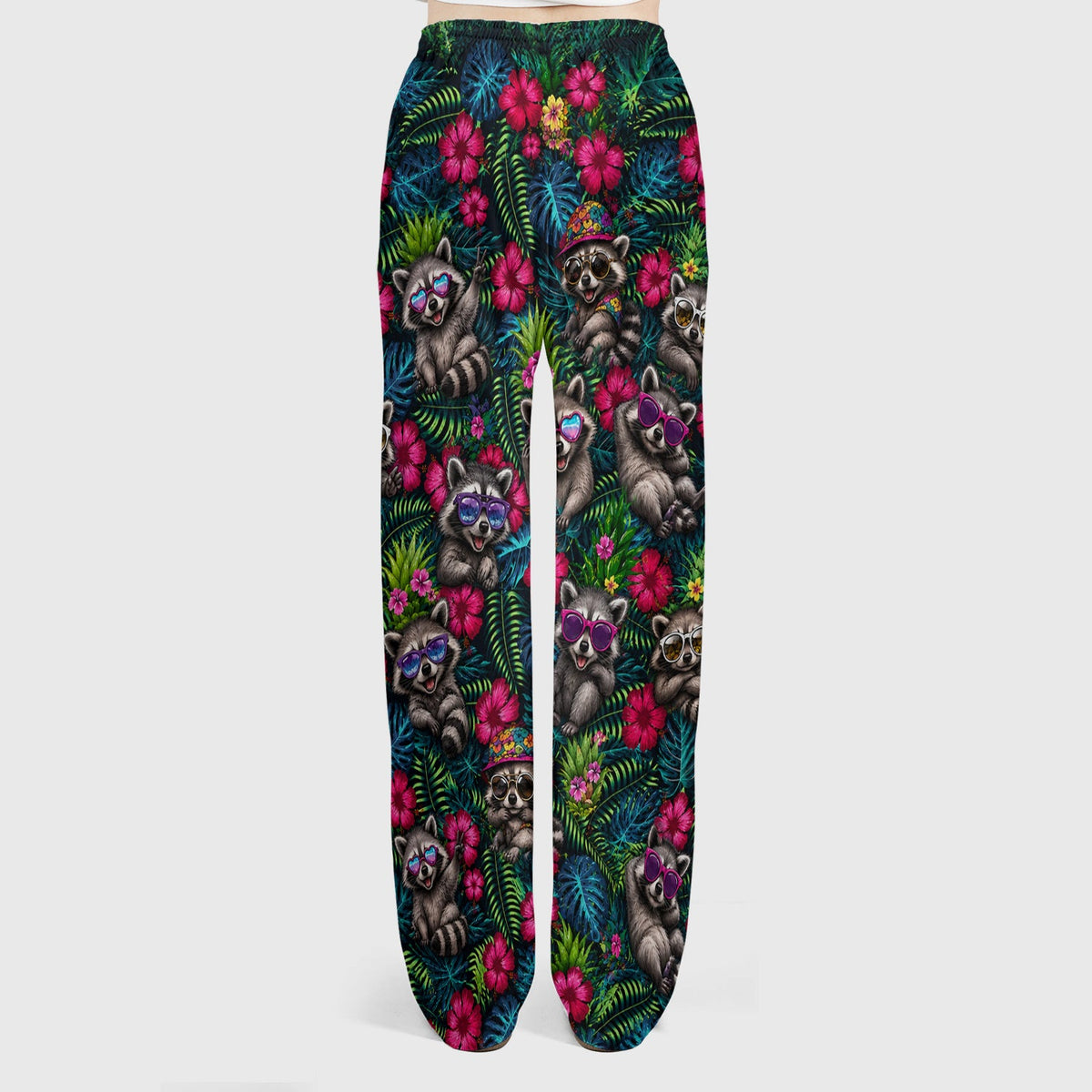 Tropical Raccoon Nurse Floral Scrub Set