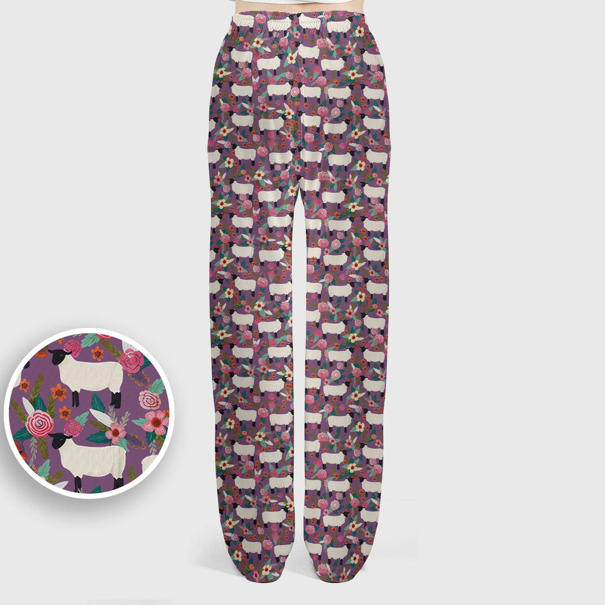 Sheep Floral Meadow Nurse Scrub Set
