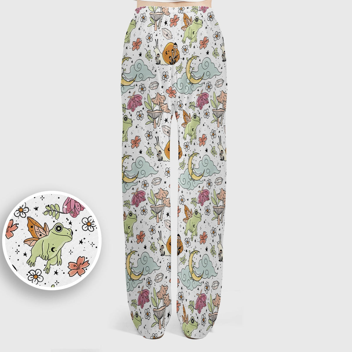 Whimsical Frog Moon Mushroom Nurse Scrub Set