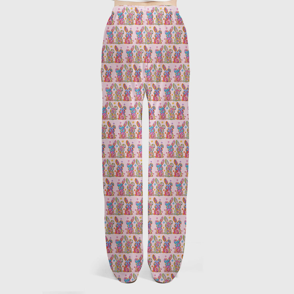 Pastel Bunny Floral Nurse Scrub Set