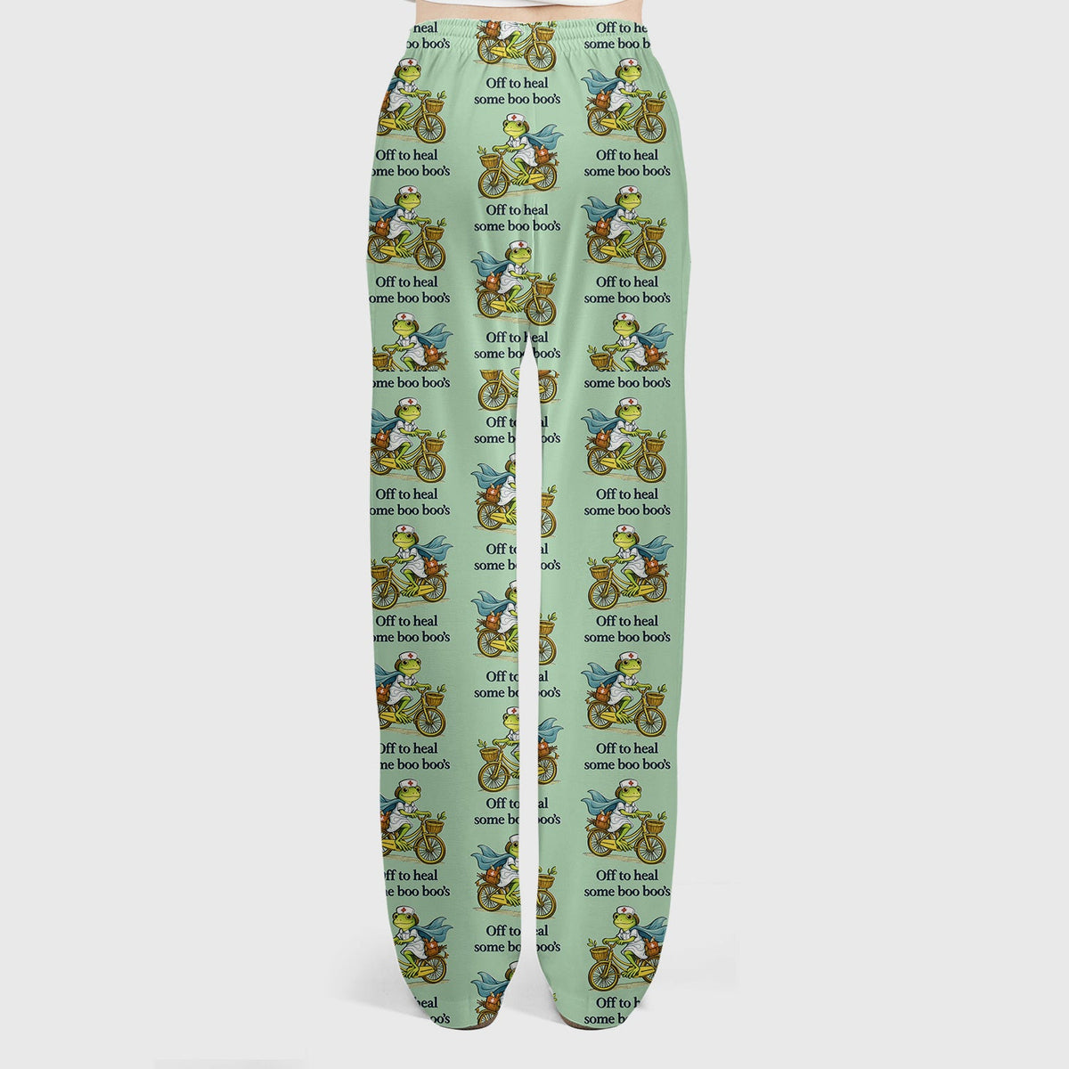 Frog Cycling Nurse Scrub Set