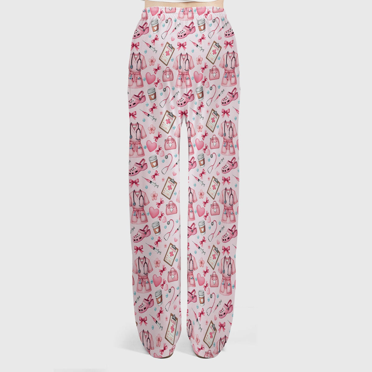 Valentine Pink Nurse Icons Scrub Set