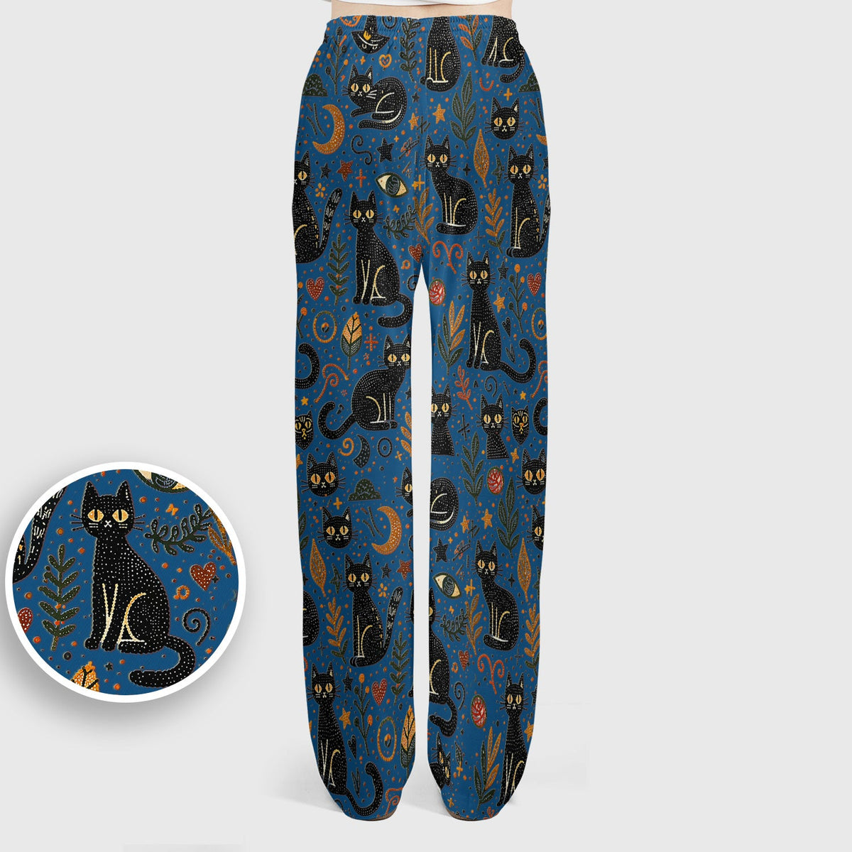 Mystic Black Cat Celestial Nurse Scrub Set