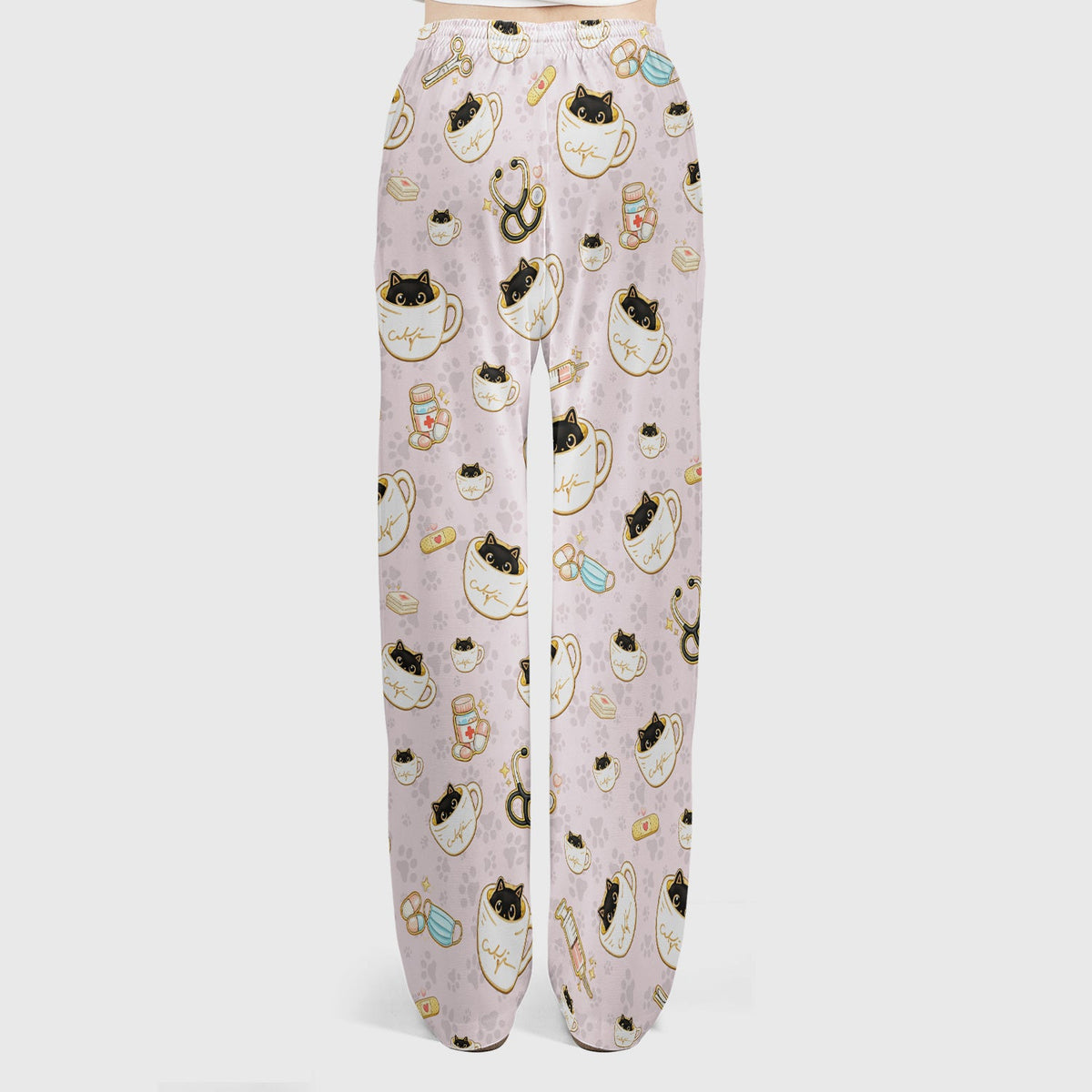 Coffee Cat Nurse Scrub Set