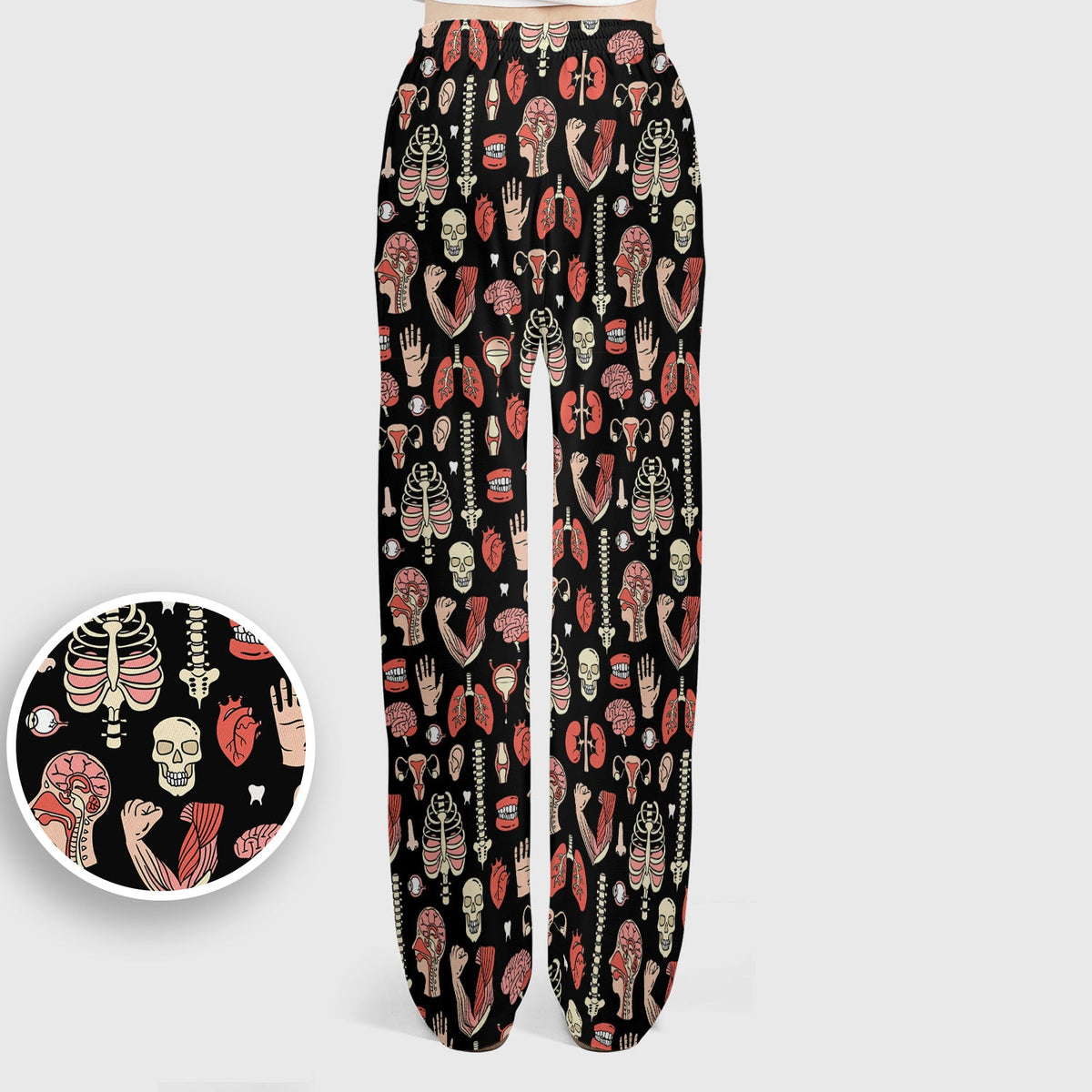 Human Anatomy Body Parts Nurse Scrub Set