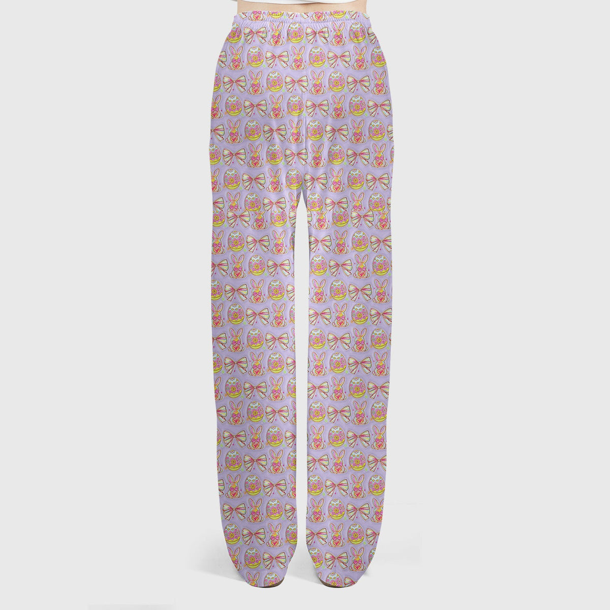 Bunny Pastel Egg Bow Nurse Scrub Set - Easter Gift
