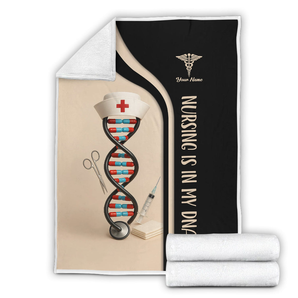 Personalized Nursing DNA Nurse Blanket