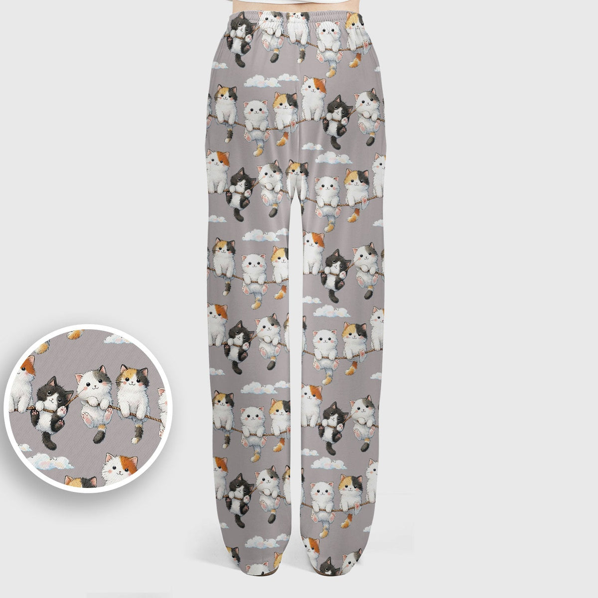 Cats Sitting on Rope Nurse Scrub Set