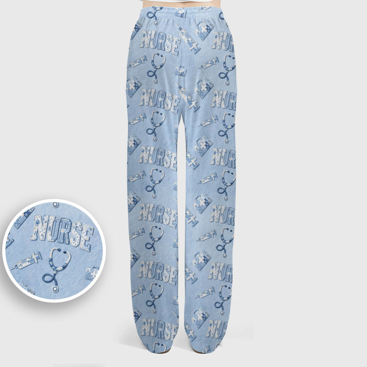 Blue Nurse Medical Scrub Set