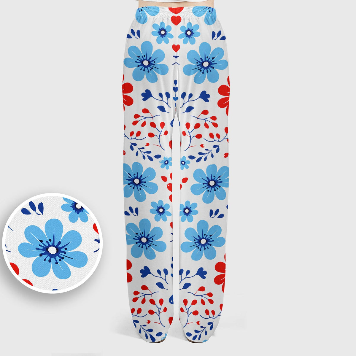 Symmetrical Folk Floral Heart Nurse Scrub Set