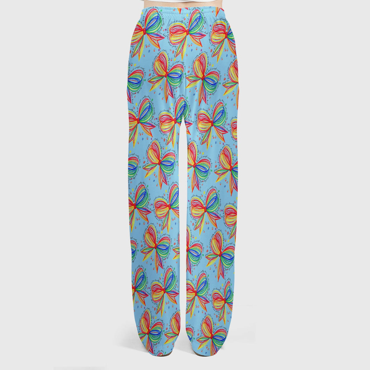 Colorful Rainbow Bow Nurse Scrub Set