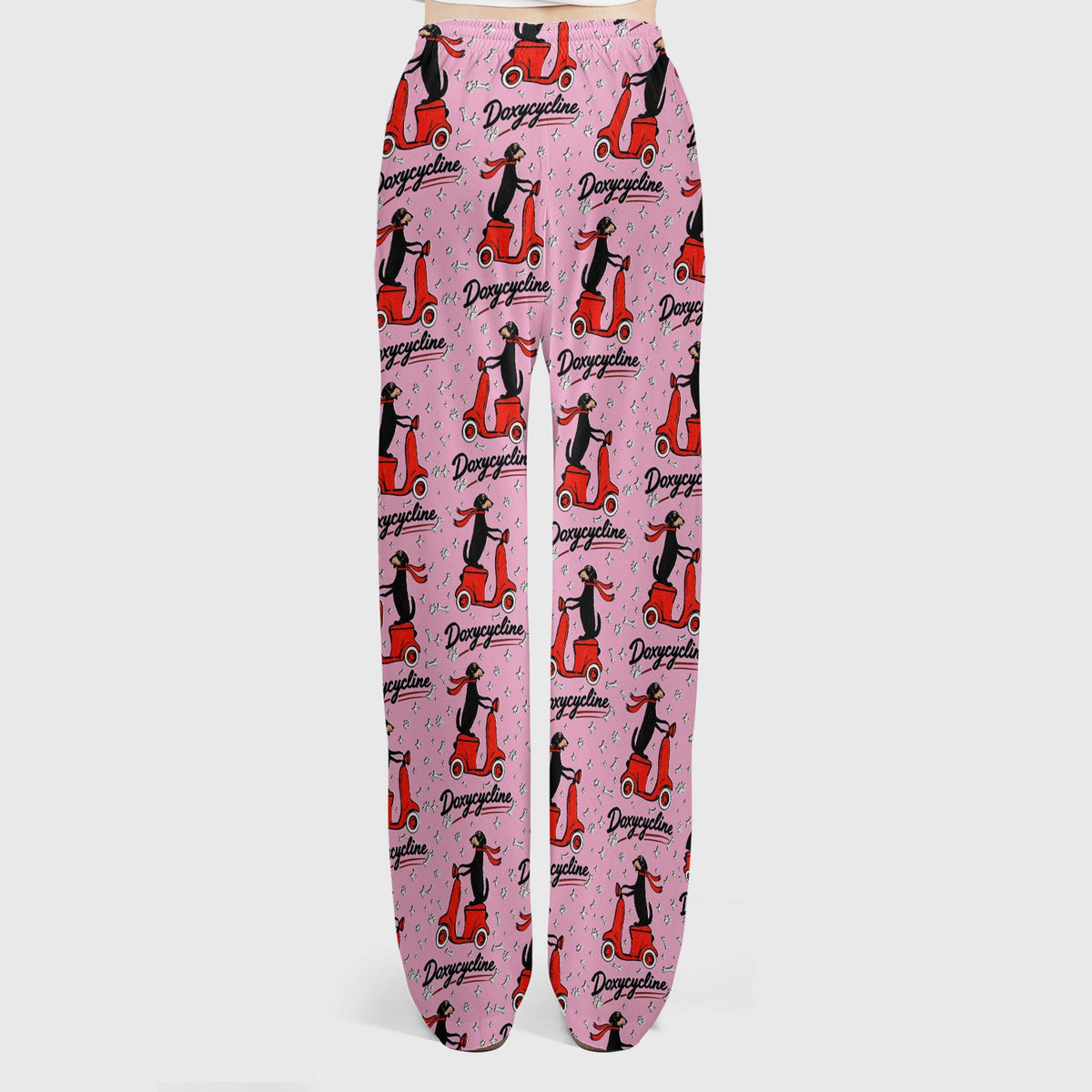 Dachshund Riding Scooter Nurse Scrub Set