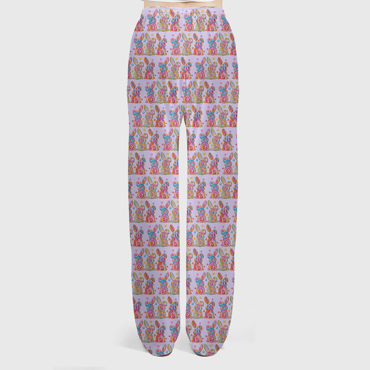 Pastel Bunny Floral Nurse Scrub Set