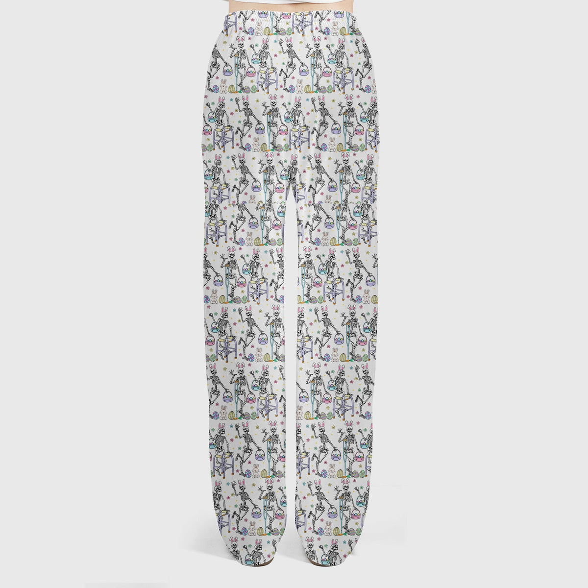 Fun Skeleton Bunny Nurse Scrub Set - Easter Gift