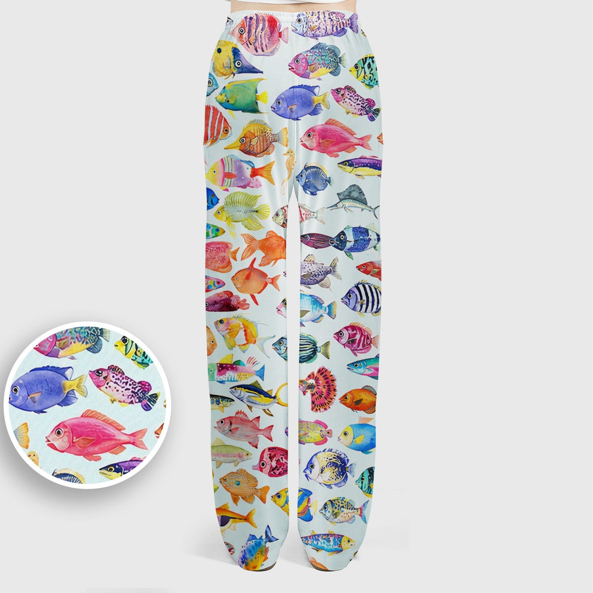 Colorful Tropical Fish Print Nurse Scrub Set