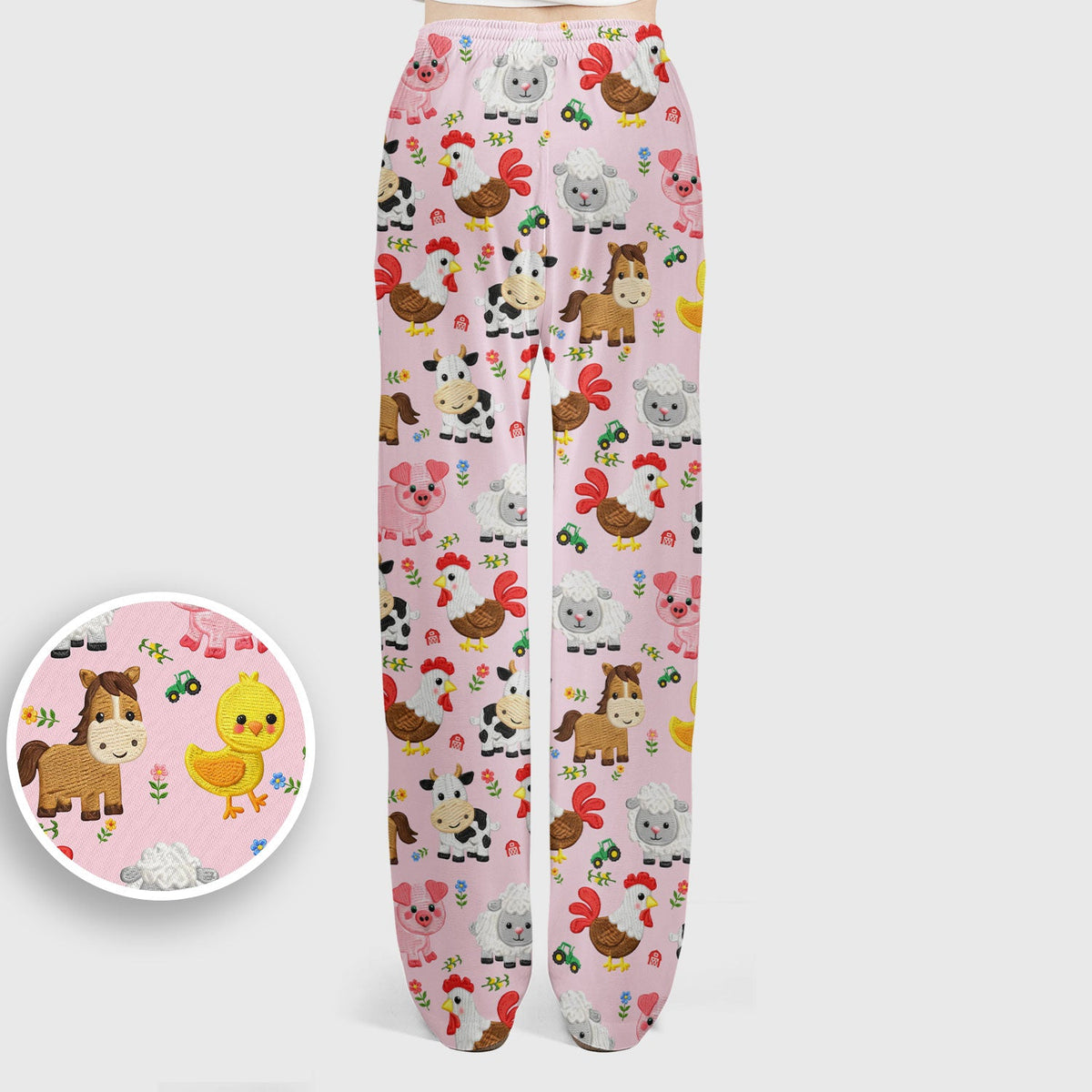 Cartoon Farm Animal Nurse Scrub Set