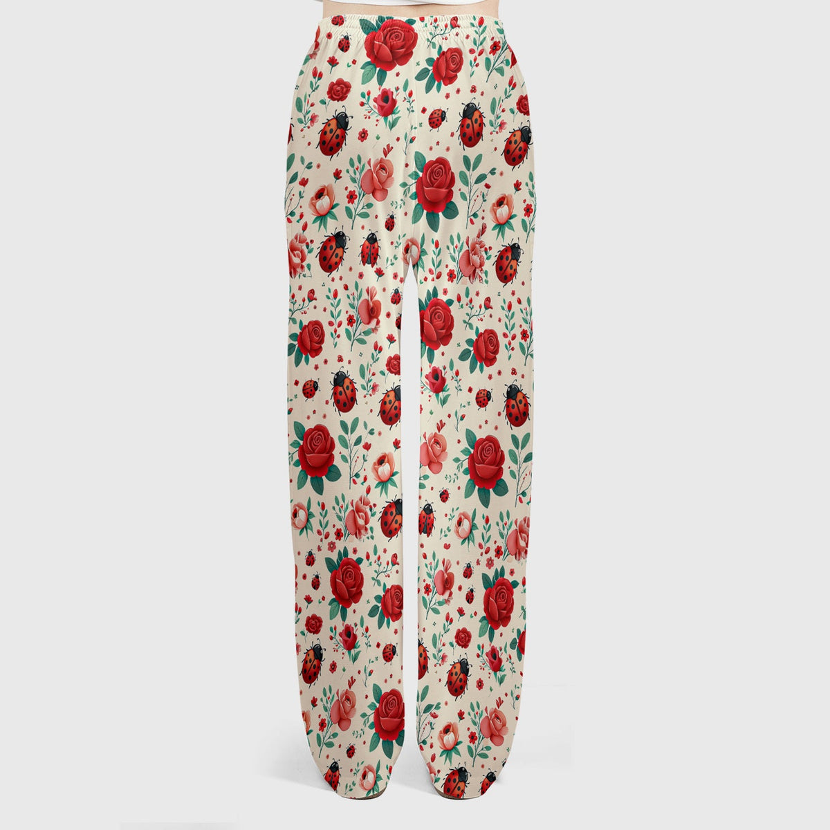 Ladybug Red Rose Floral Nurse Scrub Set