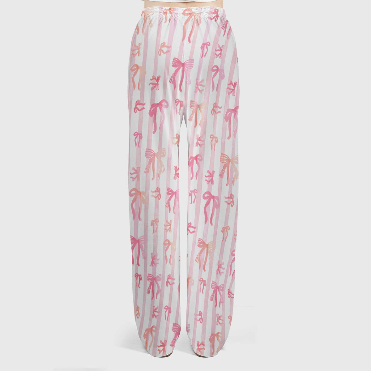 Pink Bow Stripe Nurse Scrub Set