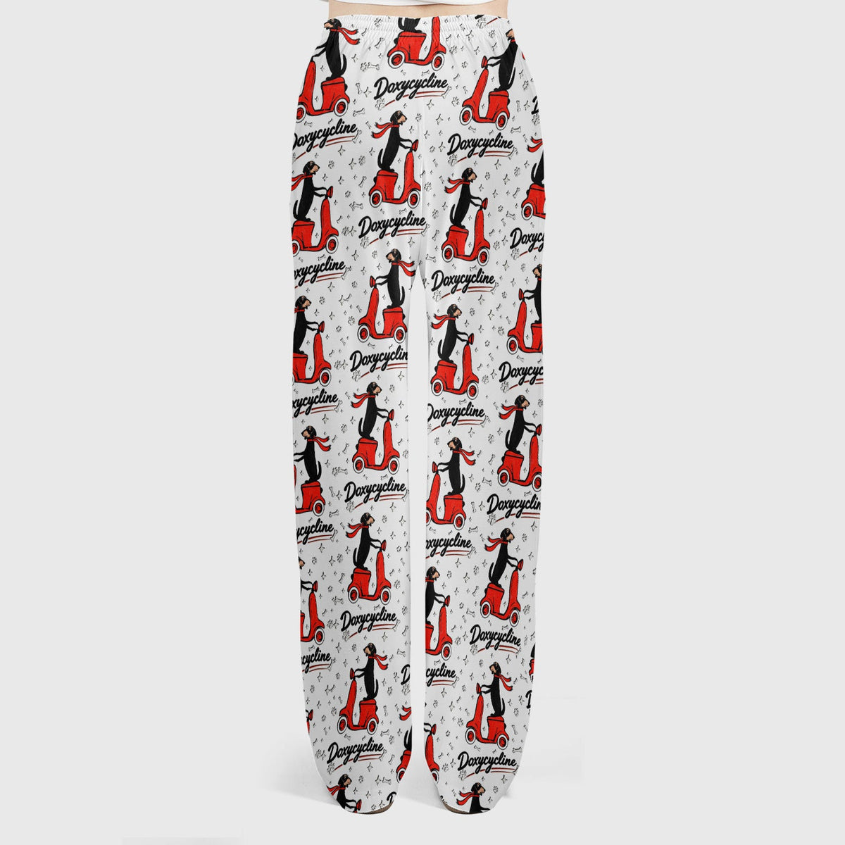 Dachshund Riding Scooter Nurse Scrub Set