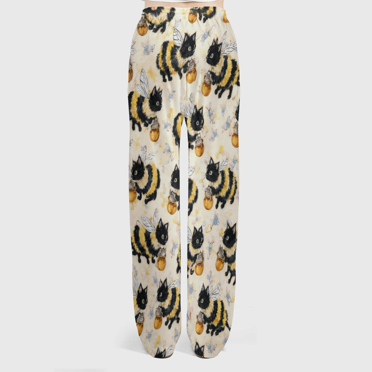 Adorable Bumblebee Cat Honey Jar Nurse Scrub Set