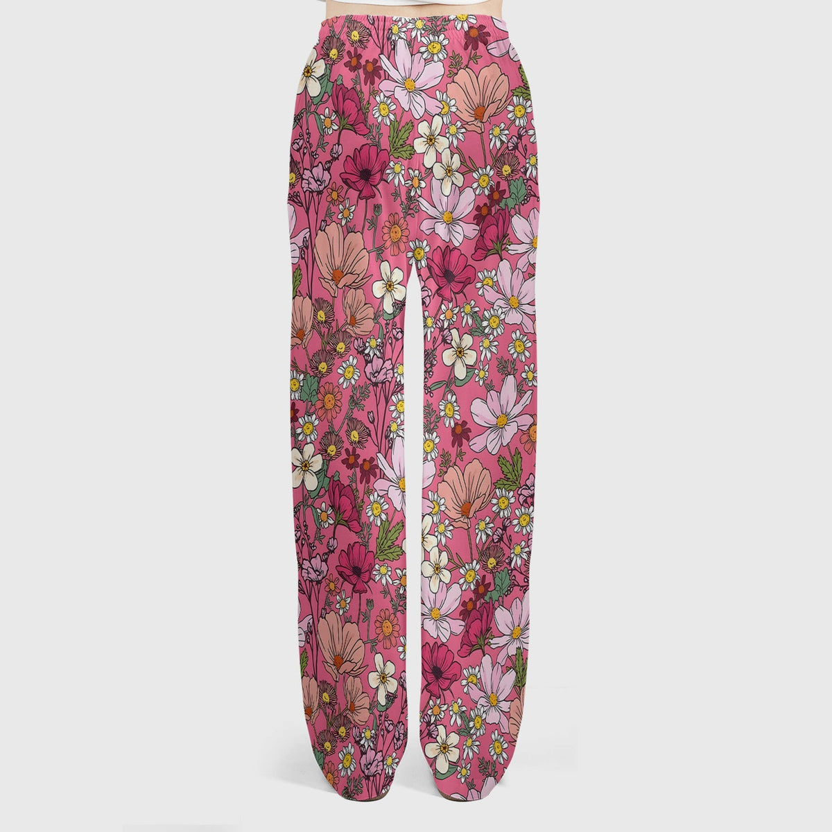 Pink Daisy Wildflower Nurse Scrub Set