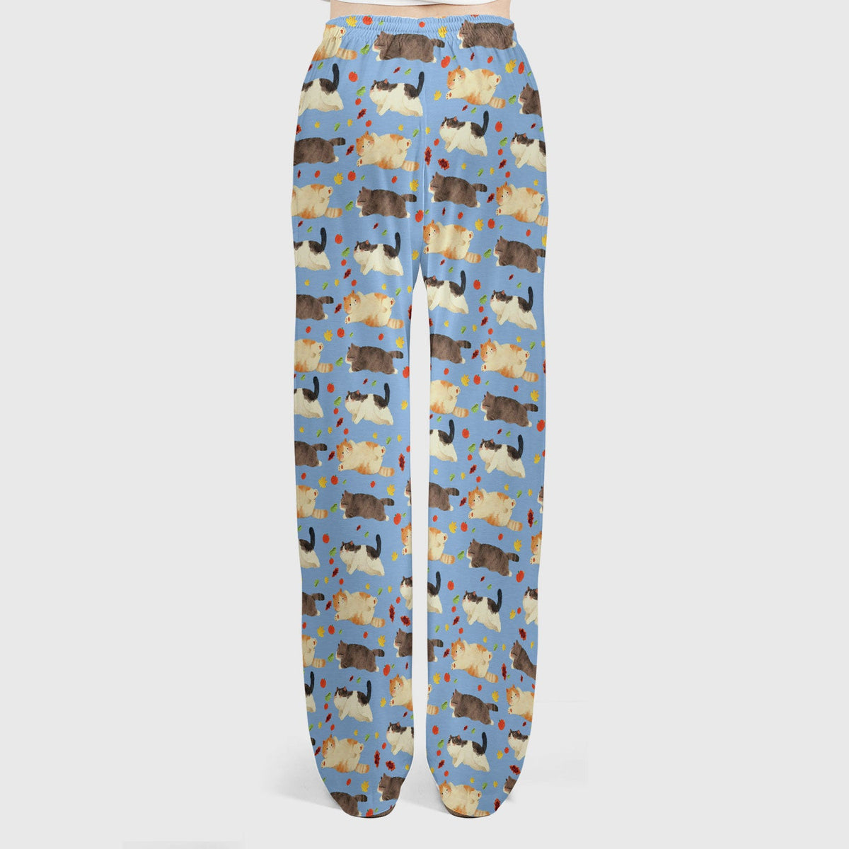 Chubby Cat Autumn Leaves Nurse Scrub Set